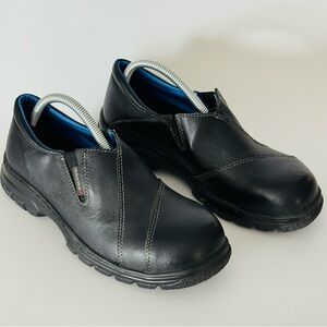 Mellow Walk Steel Toe Work Shoes Womens 7 E Black Dream Fit Comfort Small Flaw